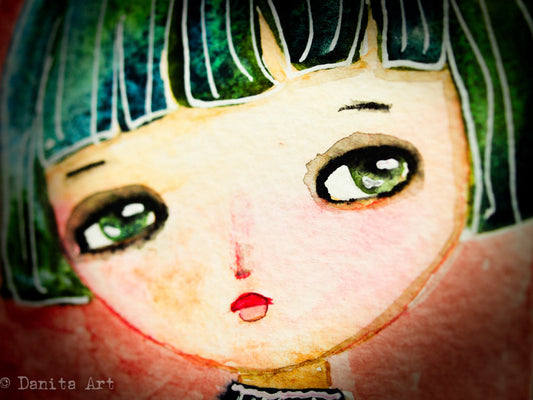 Danny - Original watercolor painting, Original Art by Danita Art