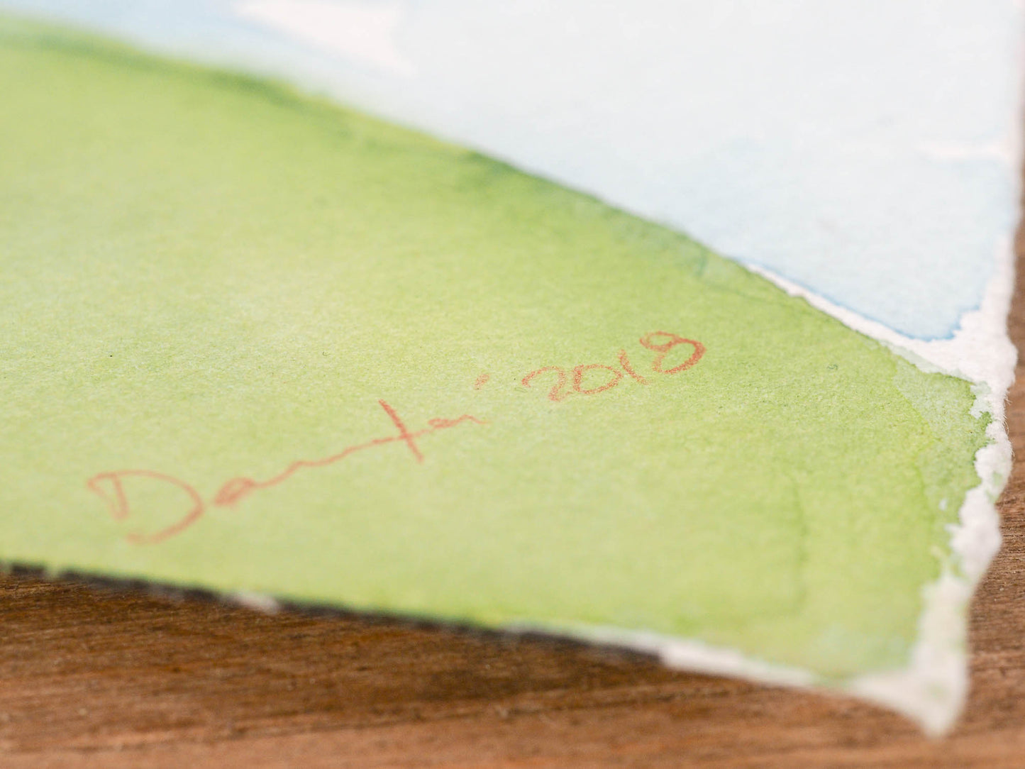 LITTLE MISS NATURE - Original flower girl watercolor by Danita Art, Original Art by Danita Art