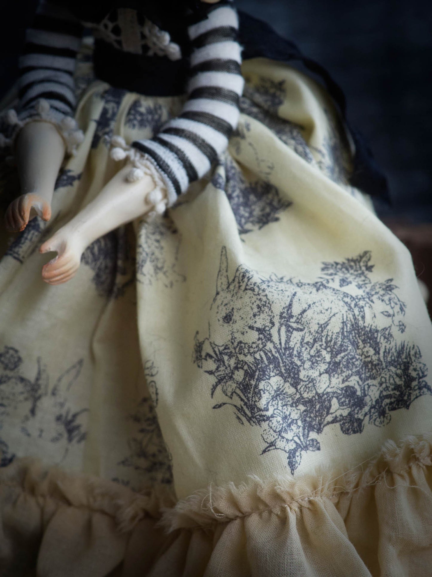 Fluffy bunny, Art Doll by Danita Art