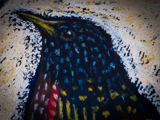 This is an original mixed media painting by Idania Salcido, the artist behind Danita Art. I read about the Audubon Birds and immediately got fascinated by their story. I hope you enjoy my tribute to his work on this series of mixed media paintings using acrylics, pastels, pencils and oil pastels on watercolor paper.