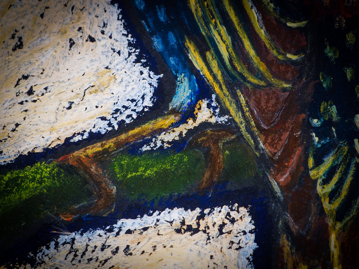 This is an original mixed media painting by Idania Salcido, the artist behind Danita Art. I read about the Audubon Birds and immediately got fascinated by their story. I hope you enjoy my tribute to his work on this series of mixed media paintings using acrylics, pastels, pencils and oil pastels on watercolor paper.