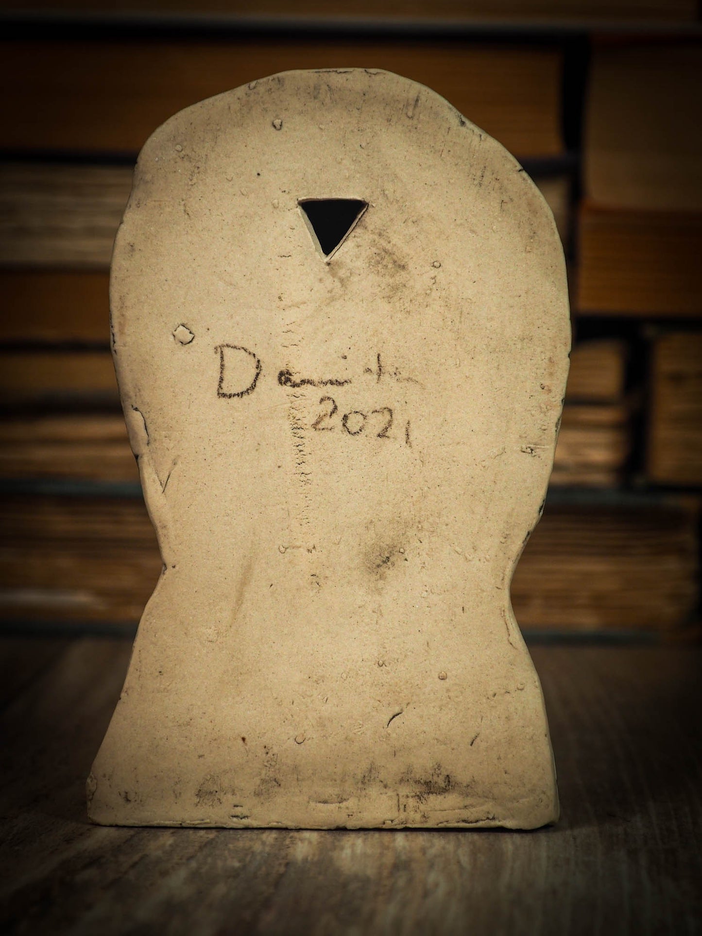 Original handmade ceramic decorative head bust figurine by Idania Salcido, Danita Art. A unique ceramic artwork designed, hand sculpted and fire glazed on my studio. Beautiful handmade touch for any home, this unique original figurine will highlight and match a personal home decoration style, vintage, eclectic, modern.