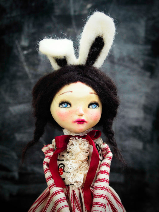 Little Miss Bunny, Art Doll by Danita Art