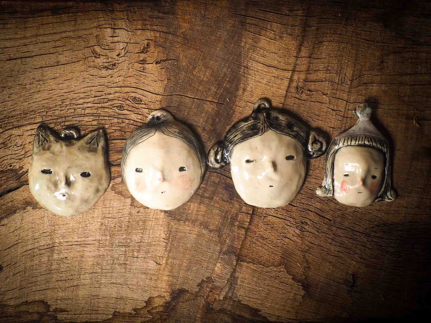 Original handmade ceramic decorative head bust figurine by Idania Salcido, Danita Art. A unique ceramic artwork designed, hand sculpted and fire glazed on my studio. Beautiful handmade touch for any home, this unique original figurine will highlight and match a personal home decoration style, vintage, eclectic, modern.