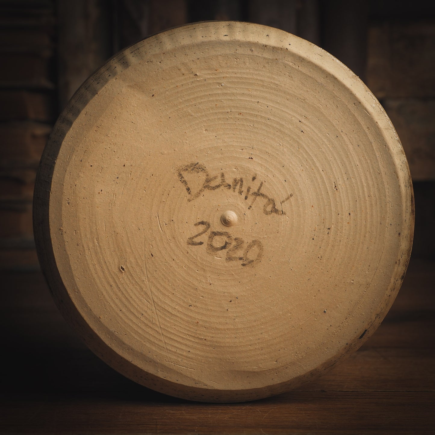 An original Idania Salcido Danita Art ceramic cat pet food plate. Handmade from stoneware, this glazed ceramics one of a kind artwork is perfect for any kitchen plate and bowls unique collection. Thumbprints and intentionally irregular shape give the bowl a cozy, warmly familiar feel when you pick it.