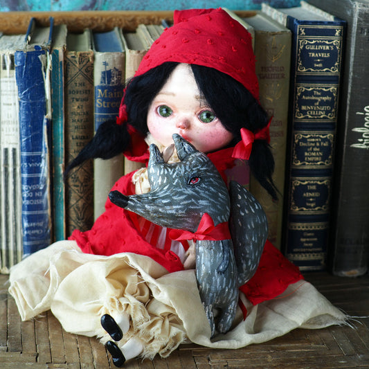LITTLE RED RIDING HOOD, Art Doll by Danita Art
