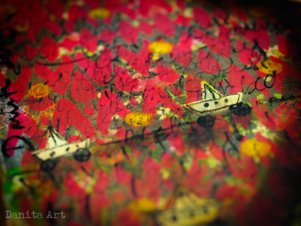 Sailing away, Original Art by Danita Art