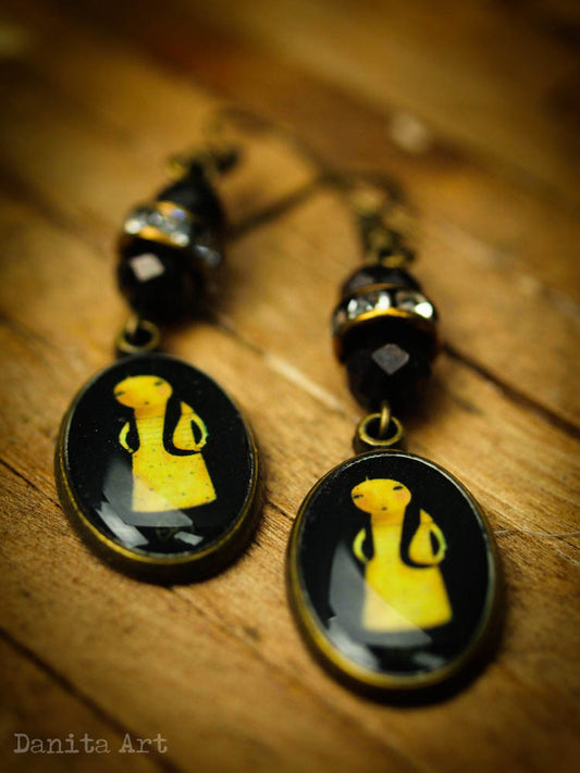 Unicycle girl, Jewelry by Danita Art