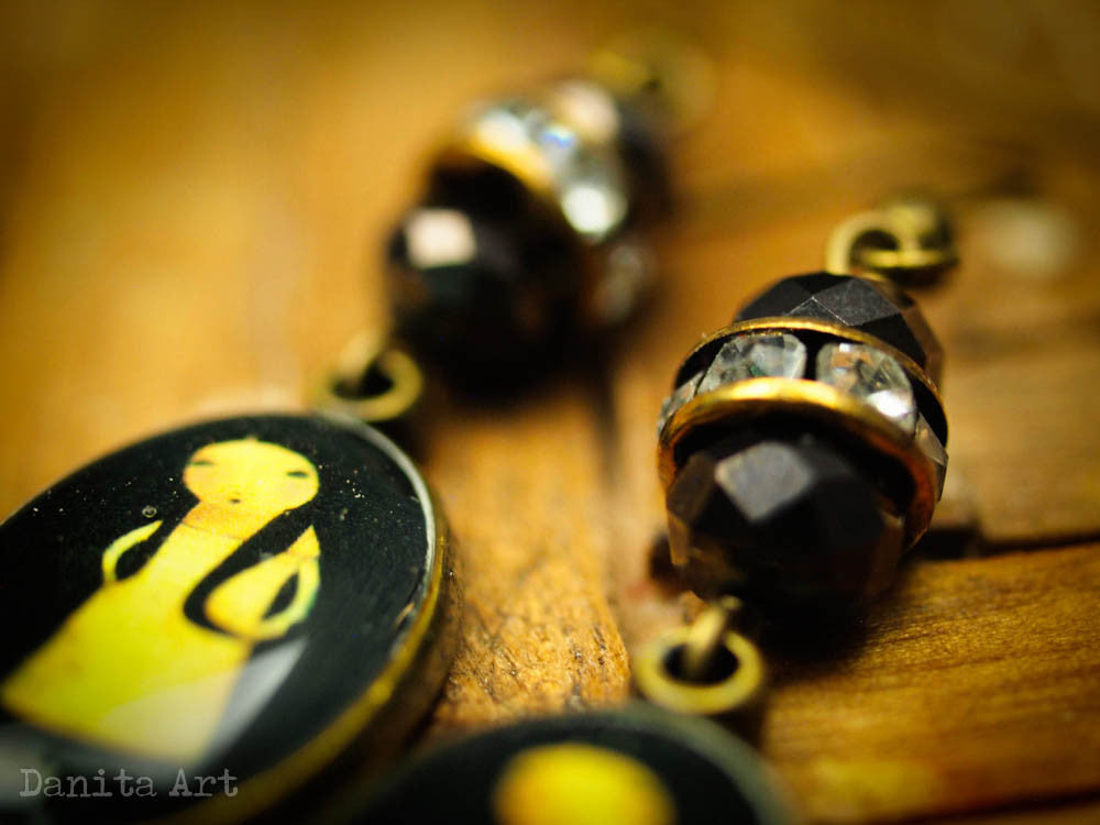 Unicycle girl, Jewelry by Danita Art