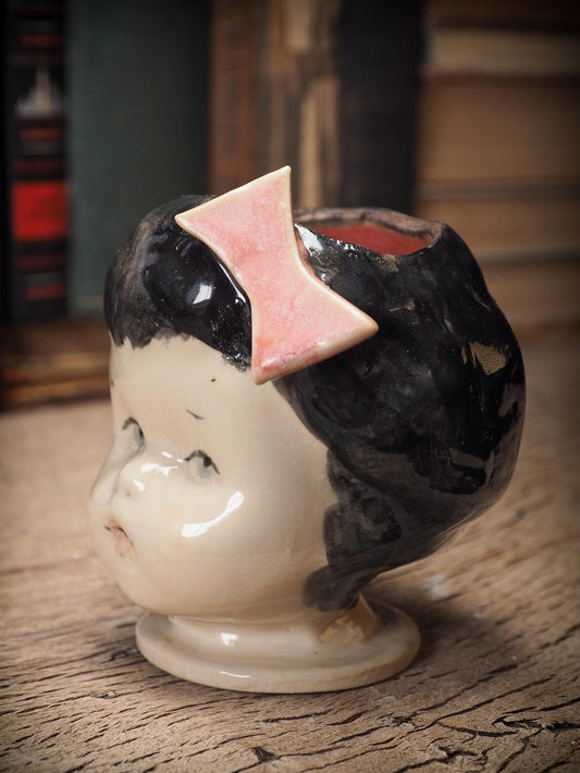 Original handmade ceramic artist brush and pencil holder by Idania Salcido, Danita Art. A unique ceramic artwork designed and hand built Idania Salcido. A beautiful handmade touch to any artist's studio with handmade glazed ceramic good for watercolors acrylics inks and oil paints. Clean with water or mineral spirits.