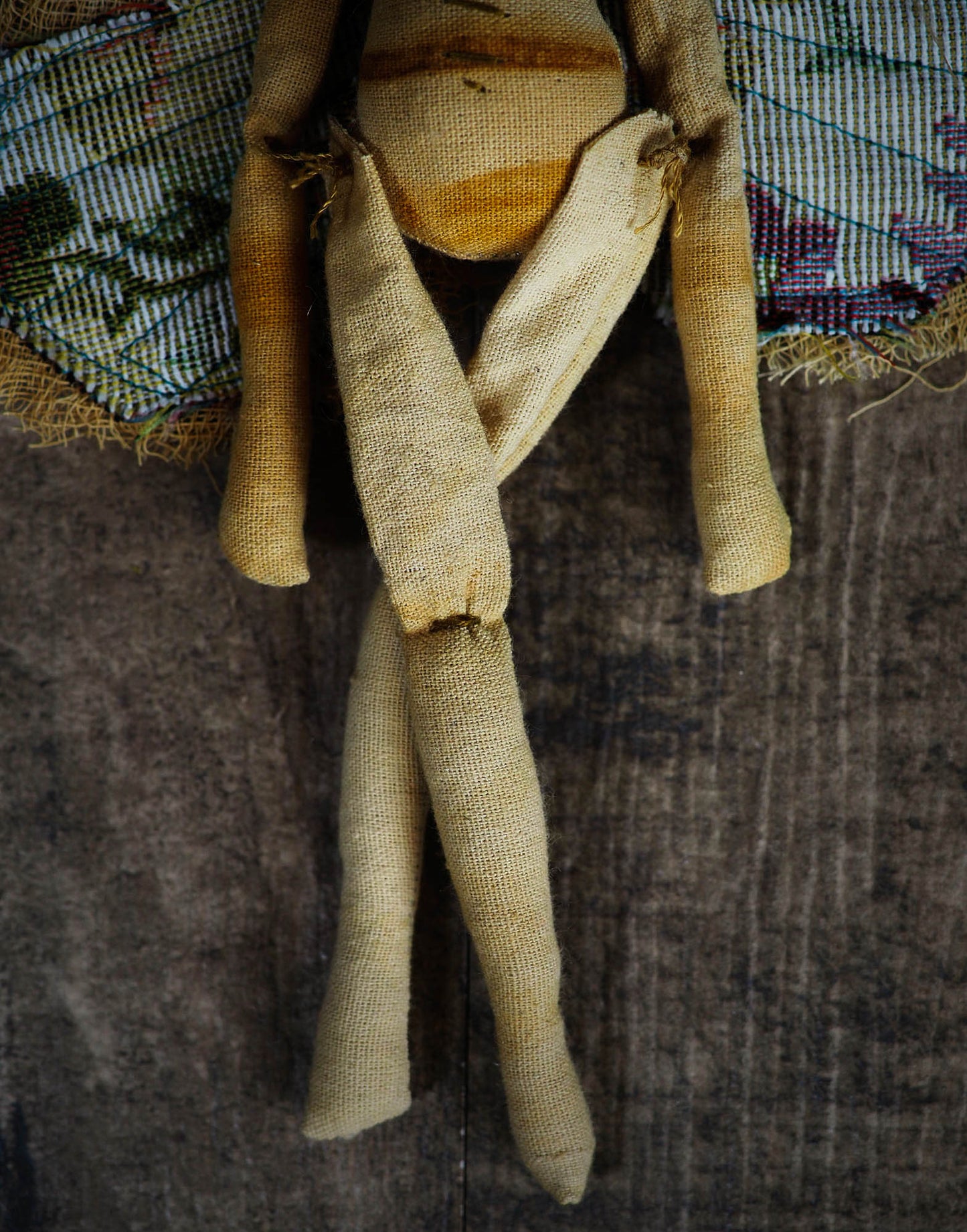Inspired by nature, Danita created a handmade art doll moth, or night butterfly using organic materials like vintage and hand dyed fabric, wire and clay on a melancholic articulated soft sculpture. An art doll toy that celebrates nature's creations and the beautiful wings of insects with a bit of magic fairy on them.