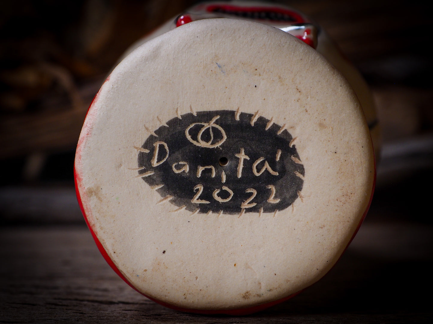 Fire glazed ceramic figurine by Idania Salcido, Danita Art. On Halloween, Danita creates spooky cute hand made ceramic figures to decorate your home in the scariest holiday of the year. Ghosts, witches, ghouls, vampires, black cats and other creatures of the night come to life in glazed ceramic home decor.