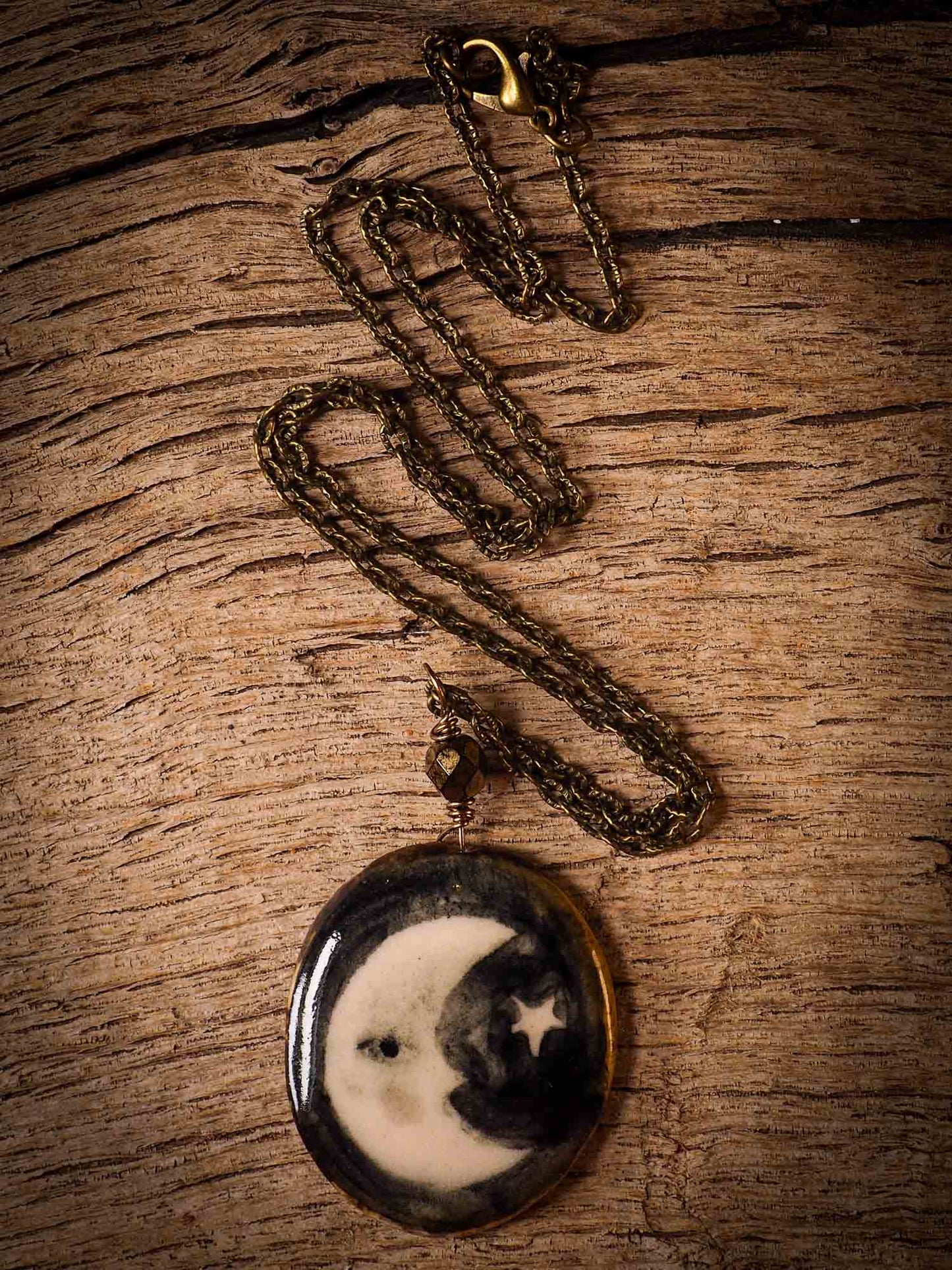 Unique fired ceramic porcelain necklace oval pendant by Idania Salcido, the artist behind Danita Art. Each jewelry setting is hand drawn and illustrated by the artist in her art studio, perfect for any dressing style. A casual gathering with friends or a fancy formal dinner, this necklace is a perfect fashion accessory.