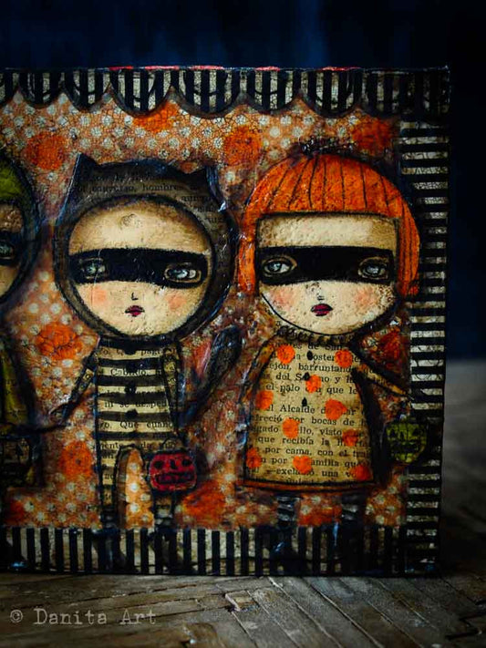 Halloween parade, Original Art by Danita Art