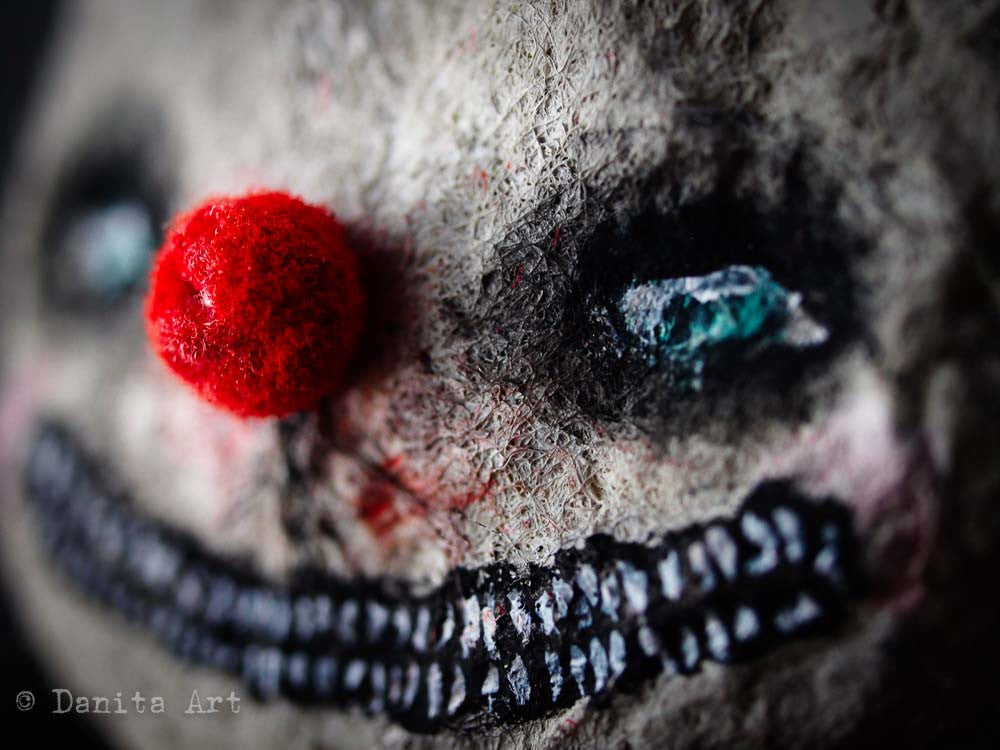 Evil cat clown, Miniature Dolls by Danita Art