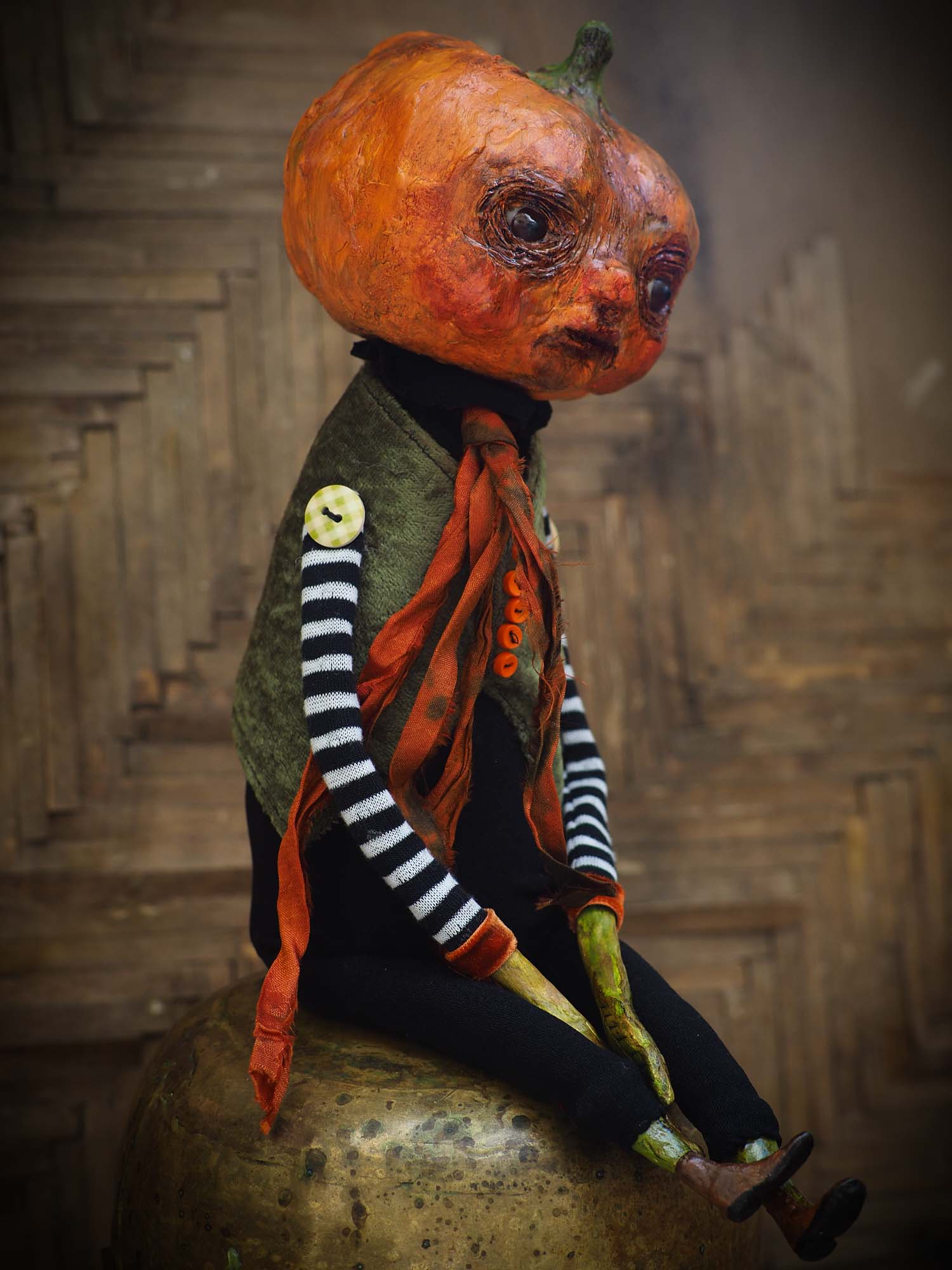 Creepy Doll Head - Variant 1 Art Print