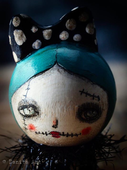 Zombie girl, Miniature Dolls by Danita Art