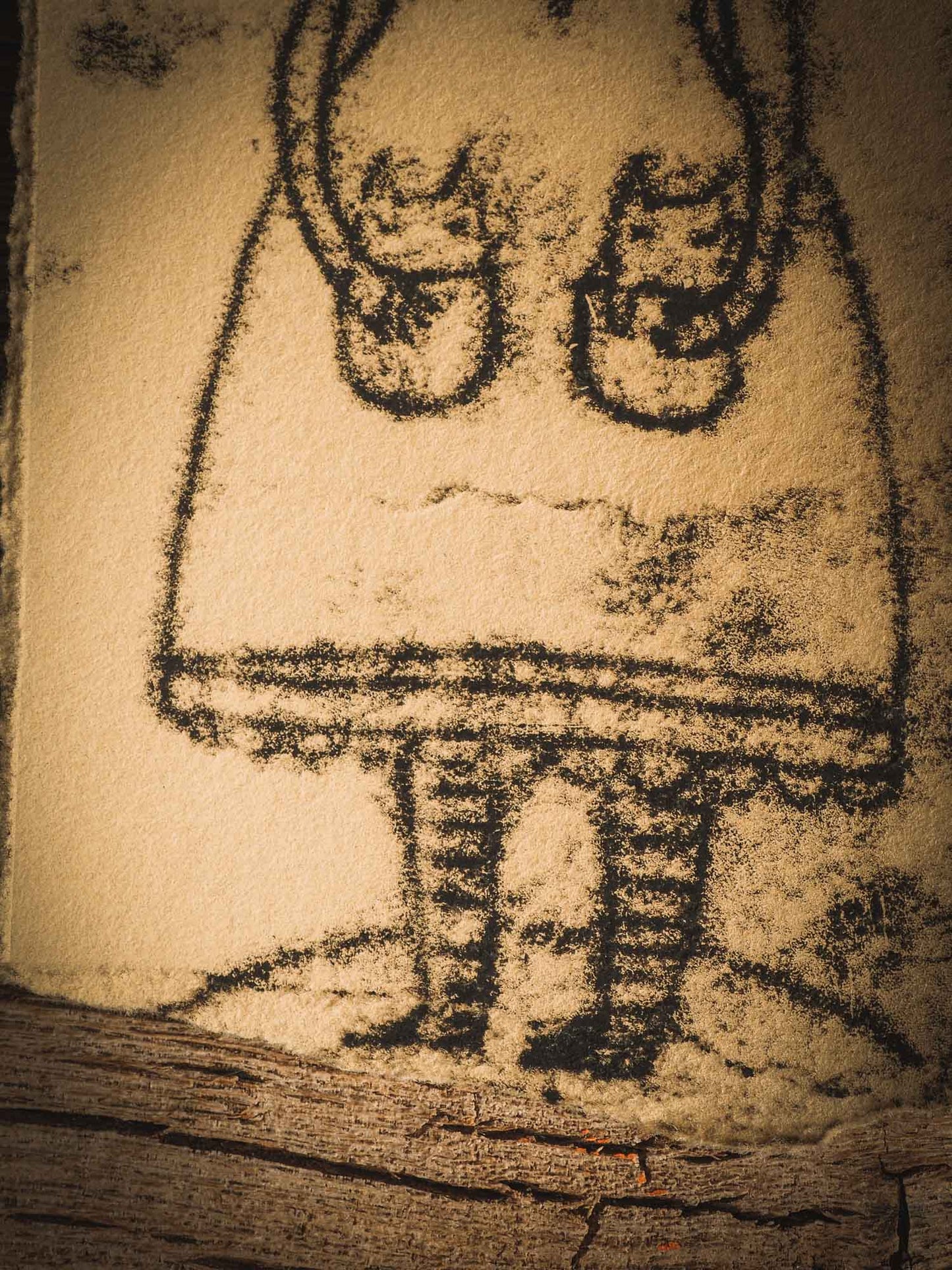 The Kittens, an original ink monoprint on printmaking paper by Idania Salcido (Danita Art) measures 3 x 7 inches, ready to be mounted on your favorite frame!