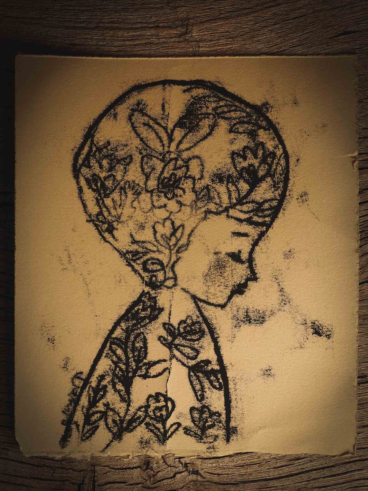 NATURE, an original ink monoprint on printmaking paper by Idania Salcido (Danita Art) measures 7 x 9 inches, ready to be mounted on your favorite frame! Whenever I am surrounded by nature, I feel connected with the world. Ideas flow to me, and I feel free. The seeds I receive on each of those trips will in time bloom in my mind as they become beautiful art.