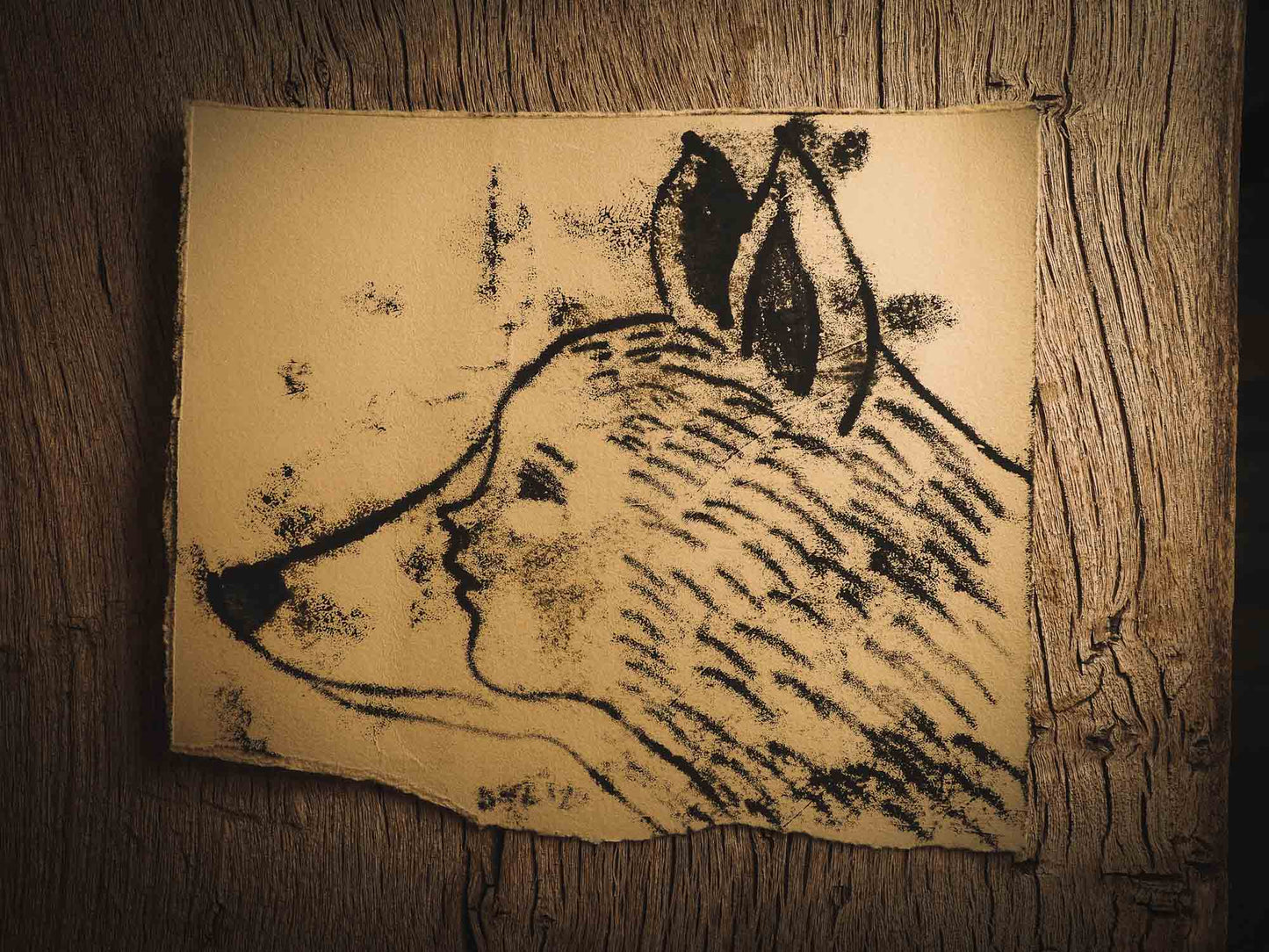 An original ink monoprint on printmaking paper by Idania Salcido (Danita Art) measures 7 x 8 inches, ready to be mounted on your favorite frame! The Nahual is a very powerful Mexican witch that can turn into her animal spirit at night, and in that form, she is protected by nature. This is one of my spirit animals, the fox, and me, communing with mother nature.