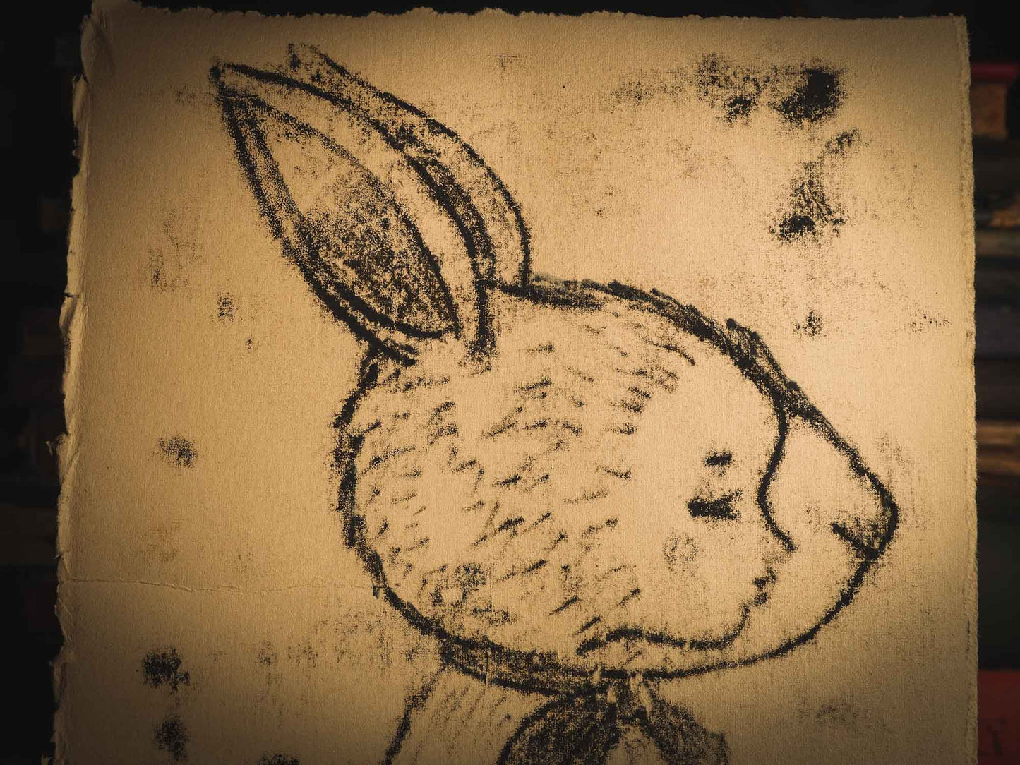 An original ink monoprint on printmaking paper by Idania Salcido (Danita Art) measures 8 x 10 inches, ready to be mounted on your favorite frame! The Nahual is a very powerful witch that can turn into her animal spirit at night, and in that form, she is protected by nature. This is one of my spirit animals, the bunny, and me, communing with mother nature.