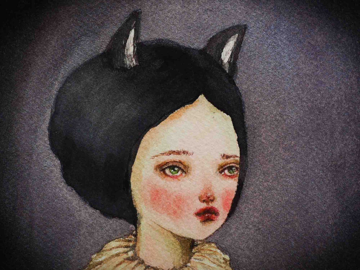 An original watercolor painting on 6"x8" paper by Danita Art, made using artist's grade watercolor paints. When inspiration does not strike, I just start laying colors on the paper and see where that will lead me. sometimes the journey takes me nowhere, sometimes it takes deutors and sometimes it leads to beauty.