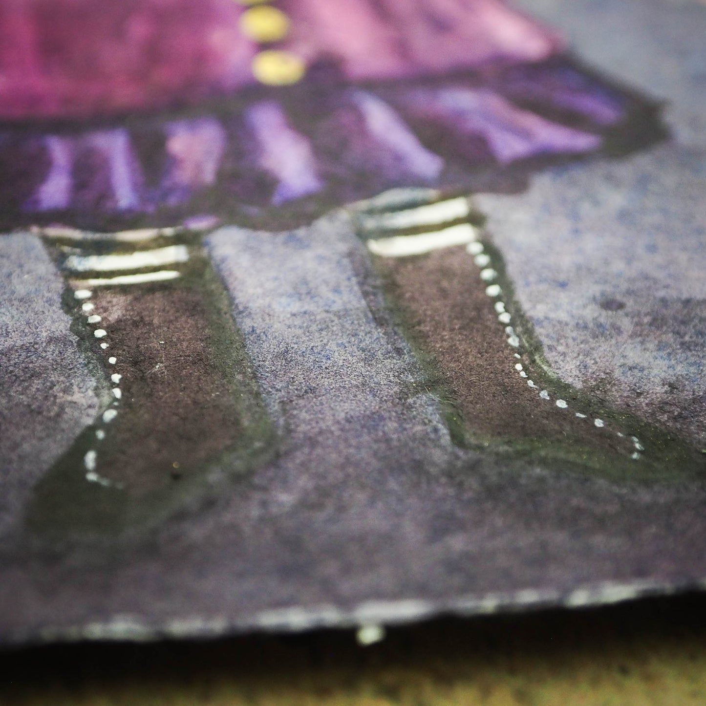 Danita Watercolor Original Painting Halloween Creepy Twins Sisters Redrum Illustration