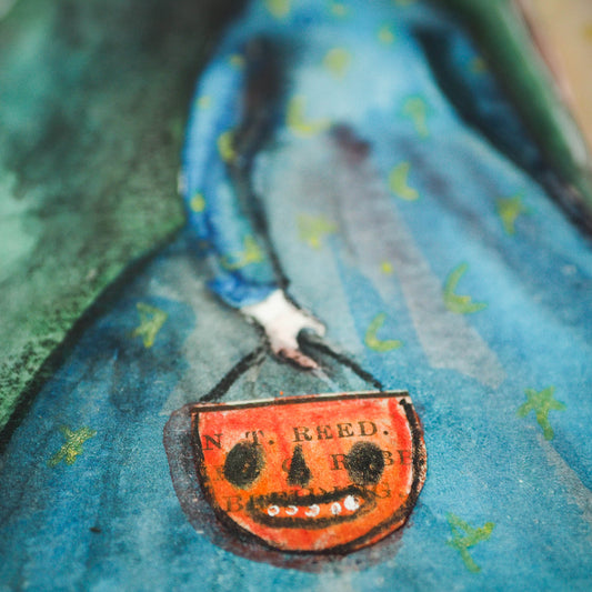 BLUE HAIRED WITCH, Original Art by Danita Art