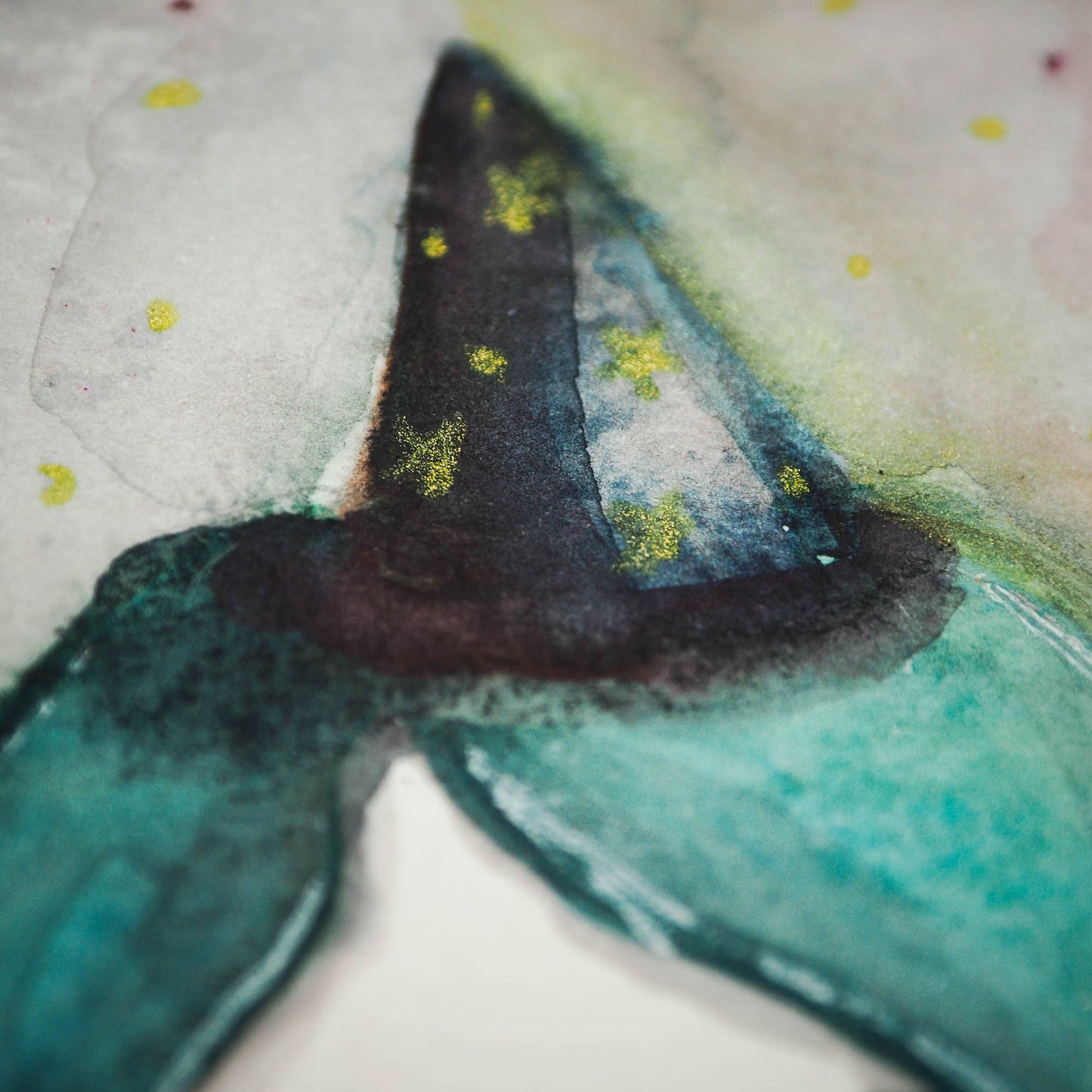 BLUE HAIRED WITCH, Original Art by Danita Art