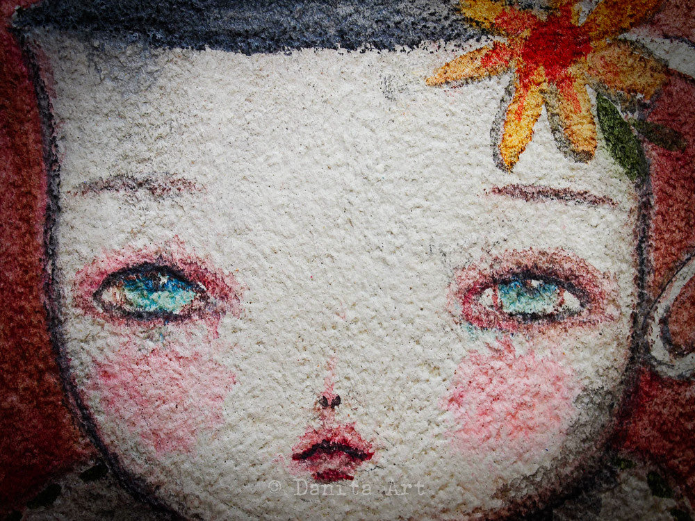 Hot headed woman, Original Art by Danita Art