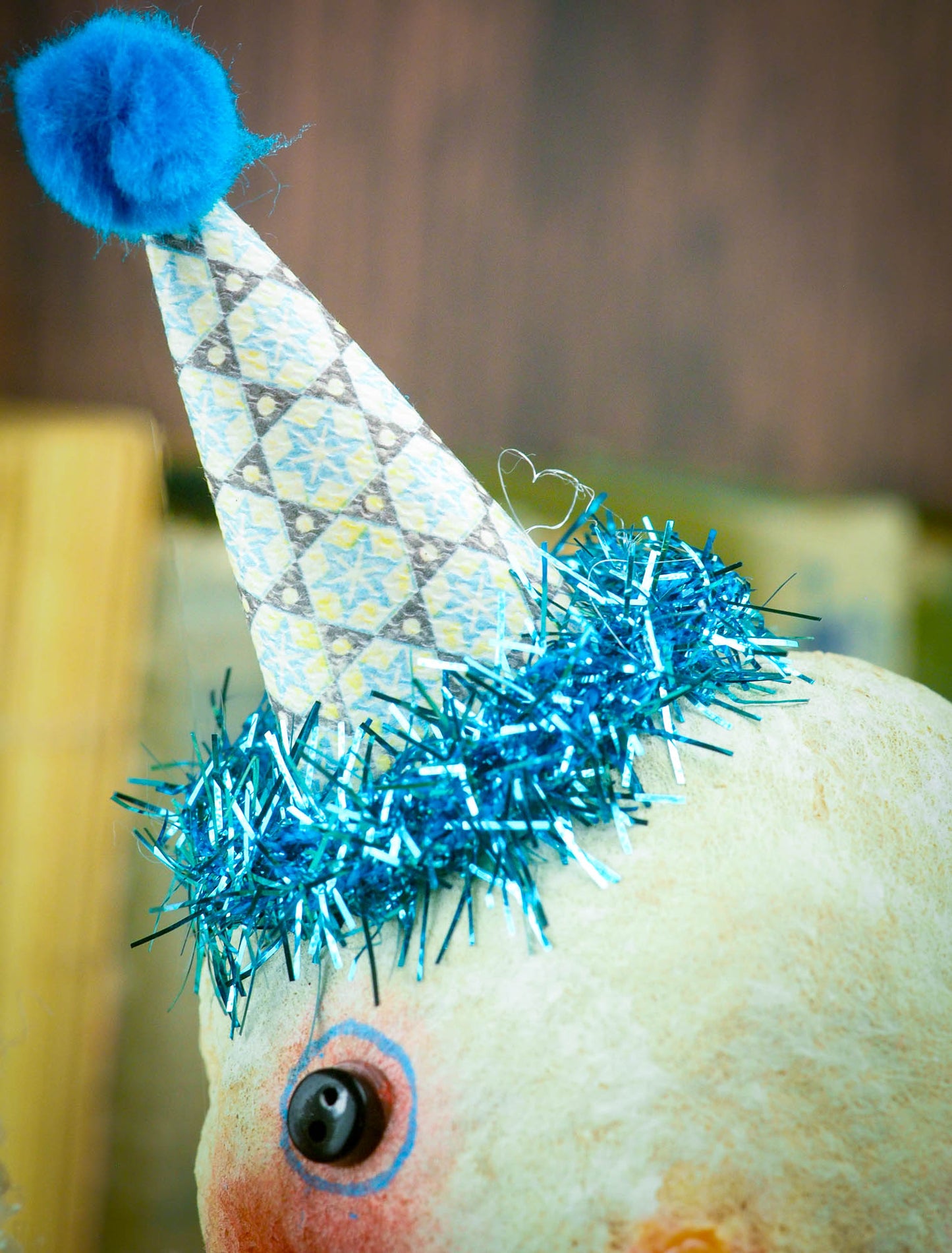 BLUE SNOWMAN, Art Doll by Danita Art