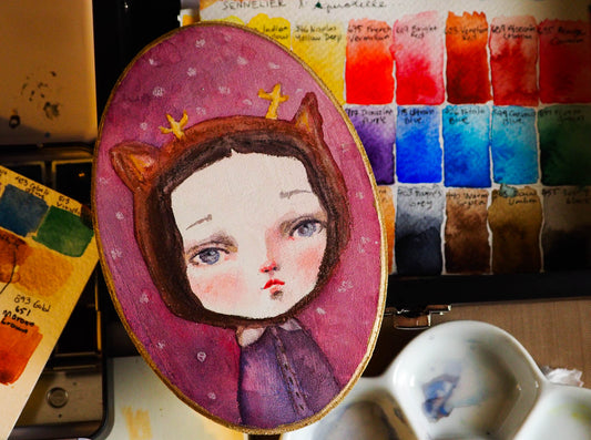 THE DEER - Watercolor painting by Danita, Inspired by the woodlands