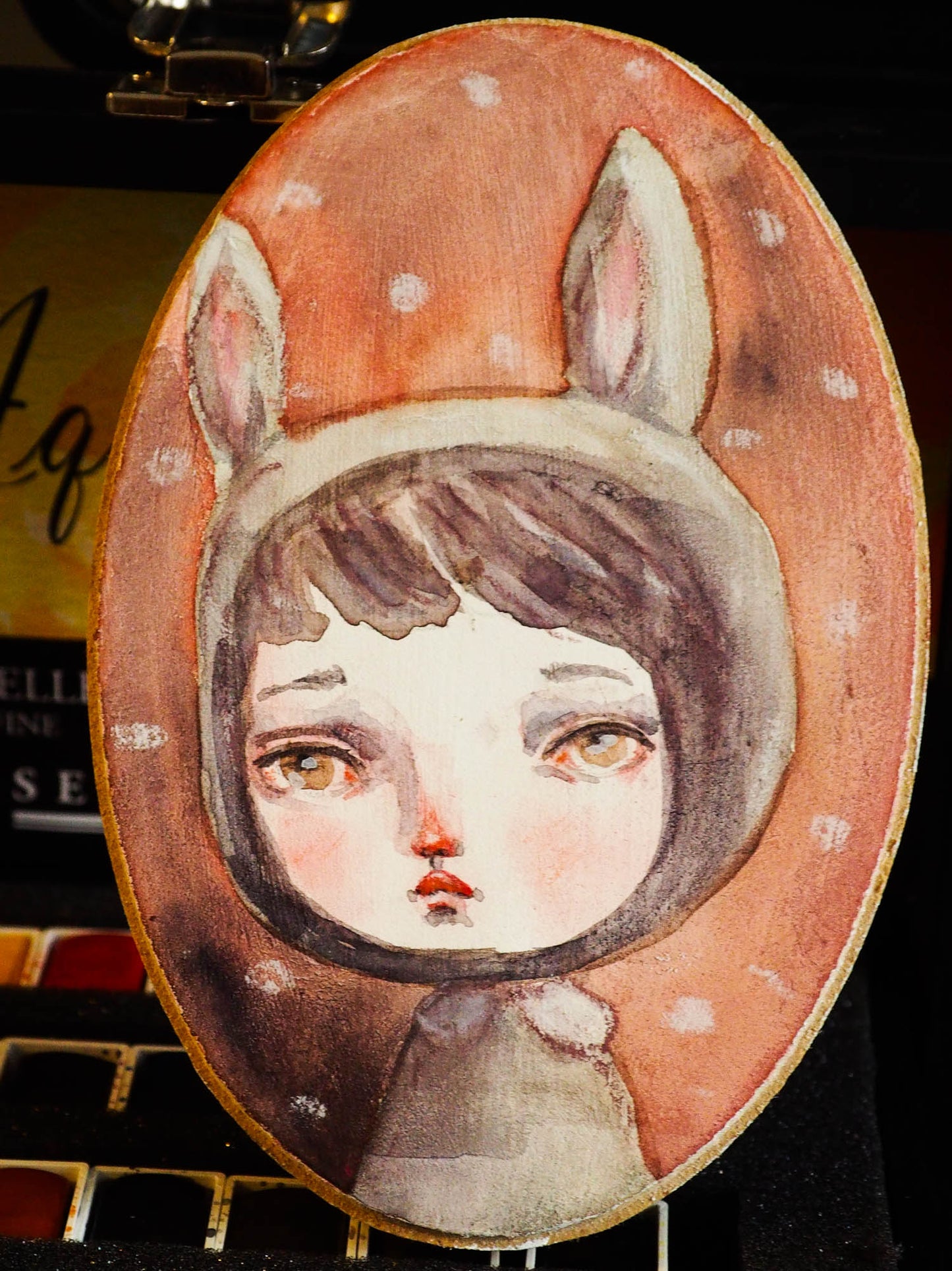 THE BUNNY - Woodland inspired watercolor painting by Danita