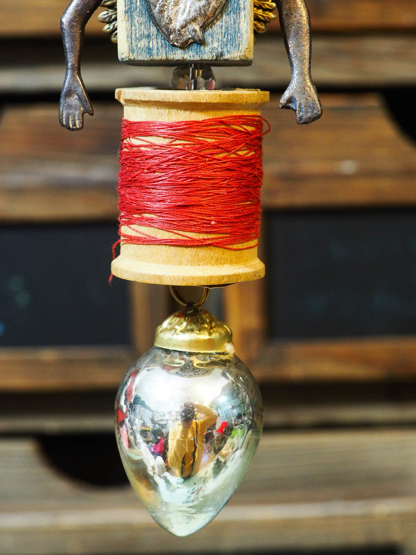 ANGEL No. 1 - An original handmade Christmas tree ornament by Danita, Miniature Dolls by Danita Art
