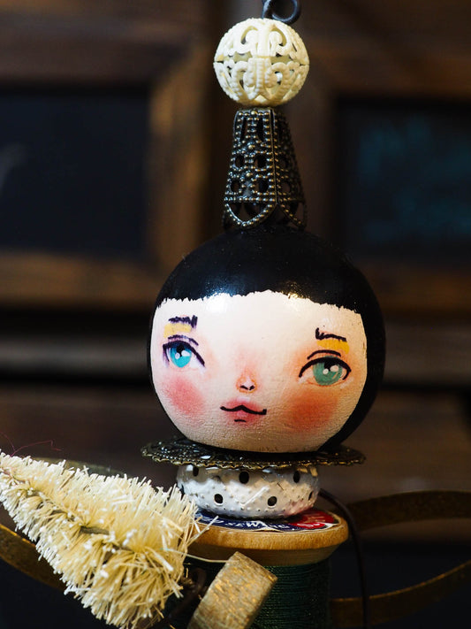 ANGEL No. 4 - An original handmade Christmas tree ornament by Danita, Original Art by Danita Art