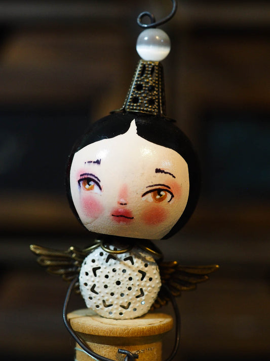 ANGEL No. 6 - An original handmade Christmas tree ornament by Danita, Original Art by Danita Art