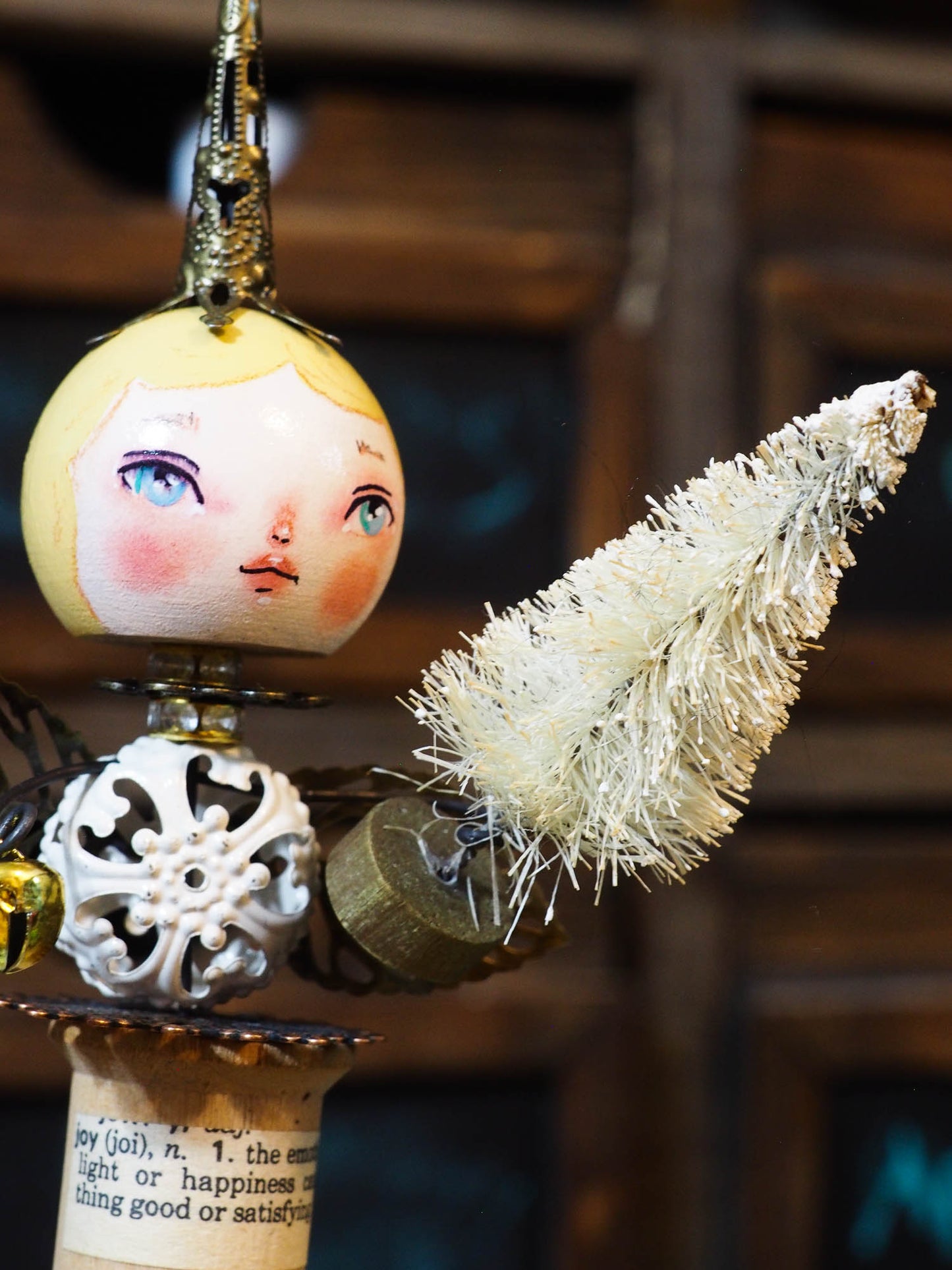 ANGEL No. 7 - An original handmade Christmas tree ornament by Danita, Original Art by Danita Art