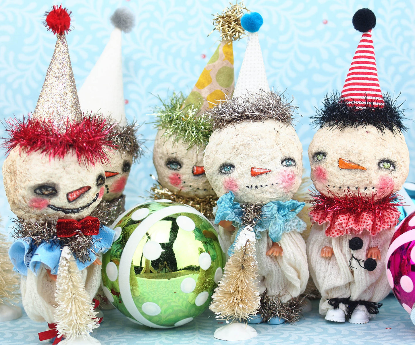 Charles the snowman, Miniature Dolls by Danita Art