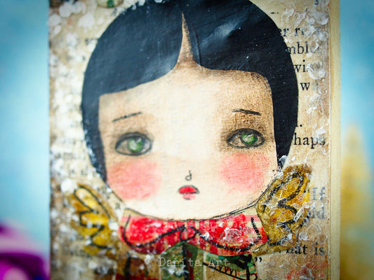 An angel for a snowman, Original Art by Danita Art
