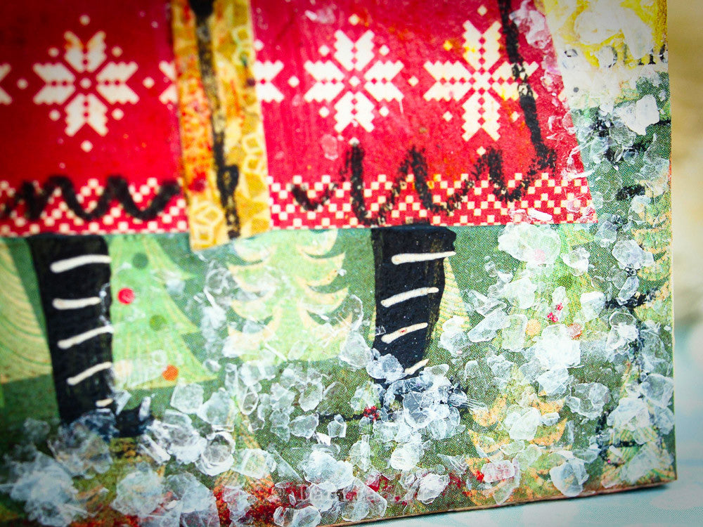 Snow angel in red, Original Art by Danita Art