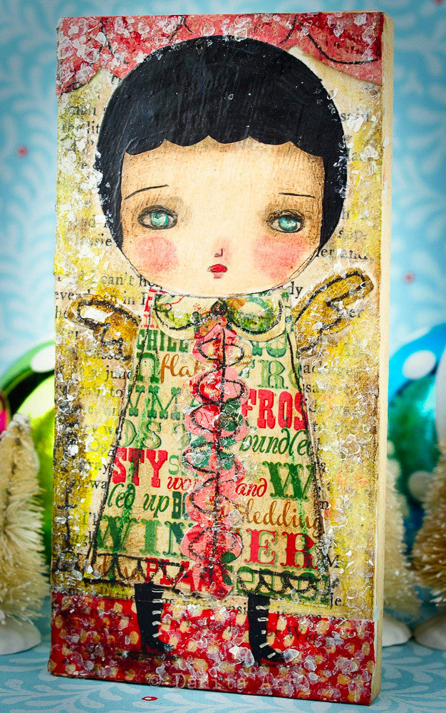 Frosty Snow Angel, Original Art by Danita Art