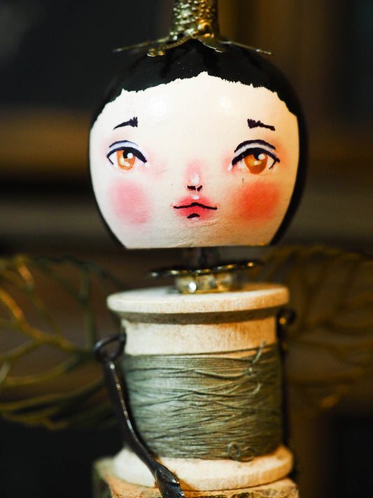 ANGEL No. 8 - An original handmade Christmas tree ornament by Danita, Original Art by Danita Art