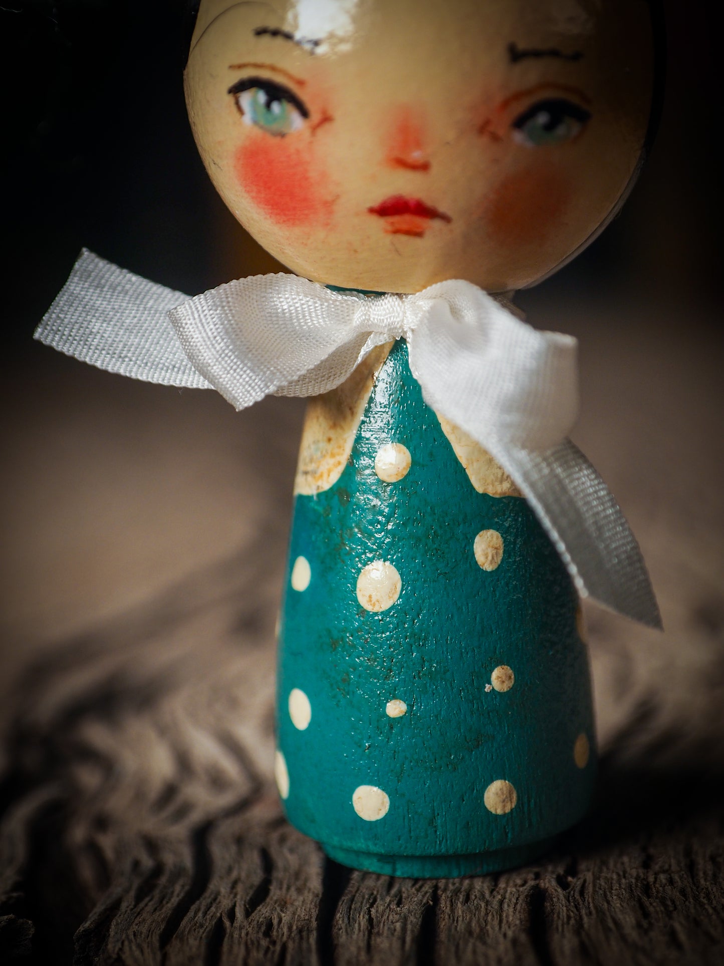 A beautiful collection of Mushroom dolls by Idania Salcido, the artist behind Danita Art. Each little wooden kokeshi doll is hand made by Danita Art with hand painted wood body, expressive and unique faces with a unique personality. Topped by a mushroom felted organic wool cap for a woodland feel to them.