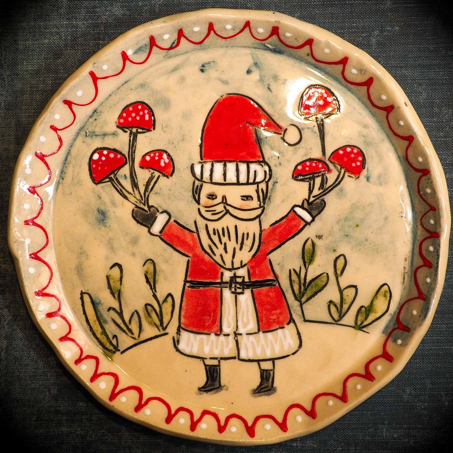 HOLIDAY CAKE PLATE #14 - Danita Art