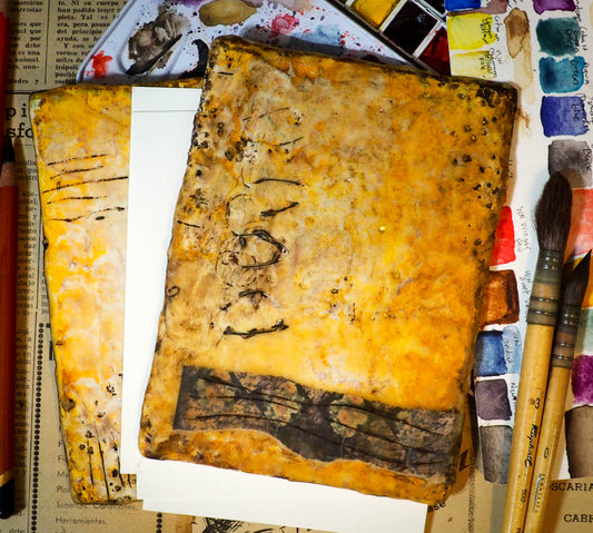 Original beeswax art journal by Danita Art