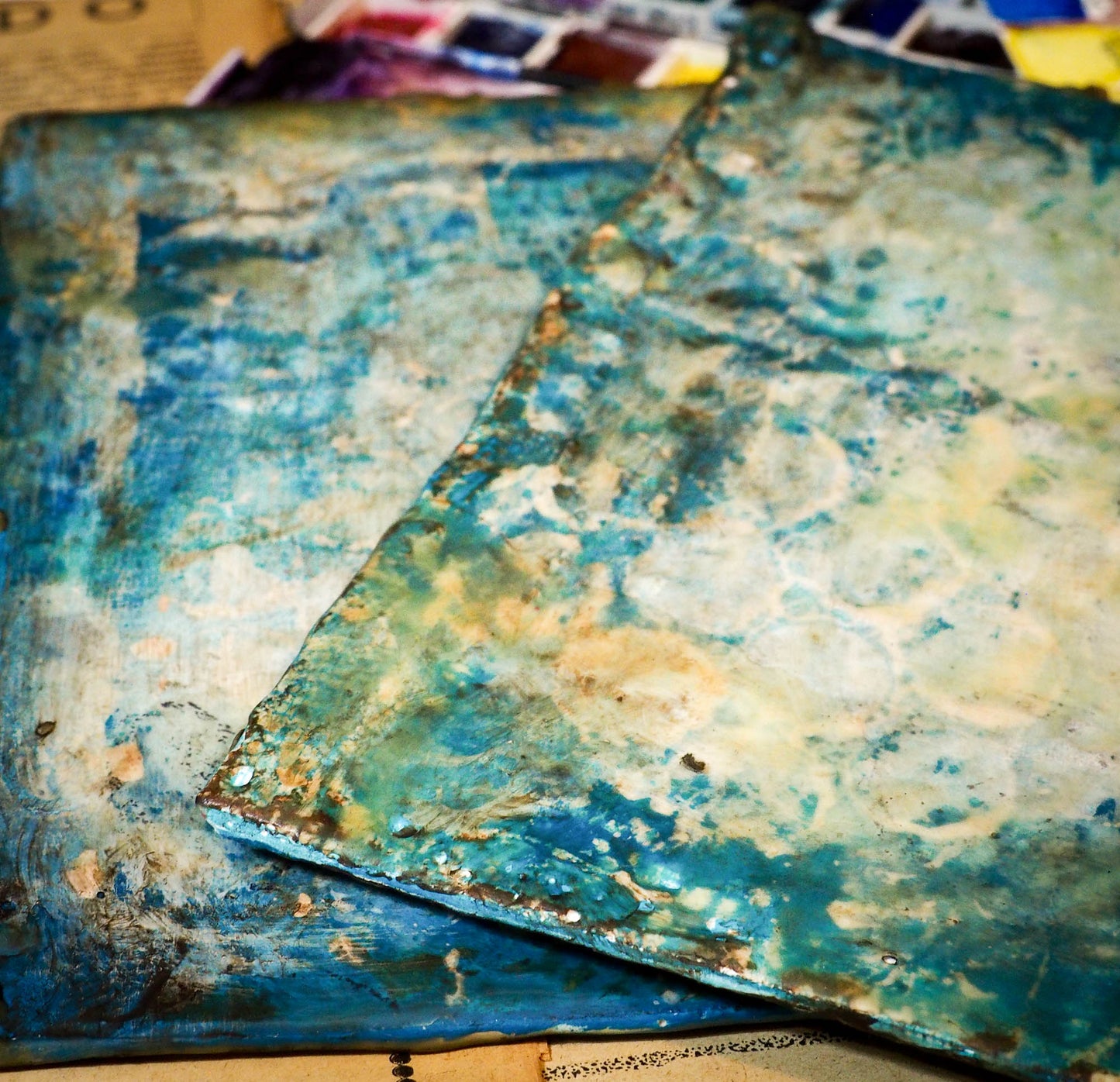 Original beeswax art journal by Danita Art