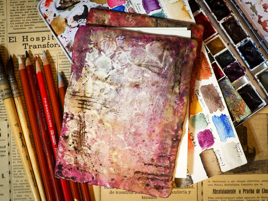 Original beeswax art journal by Danita Art