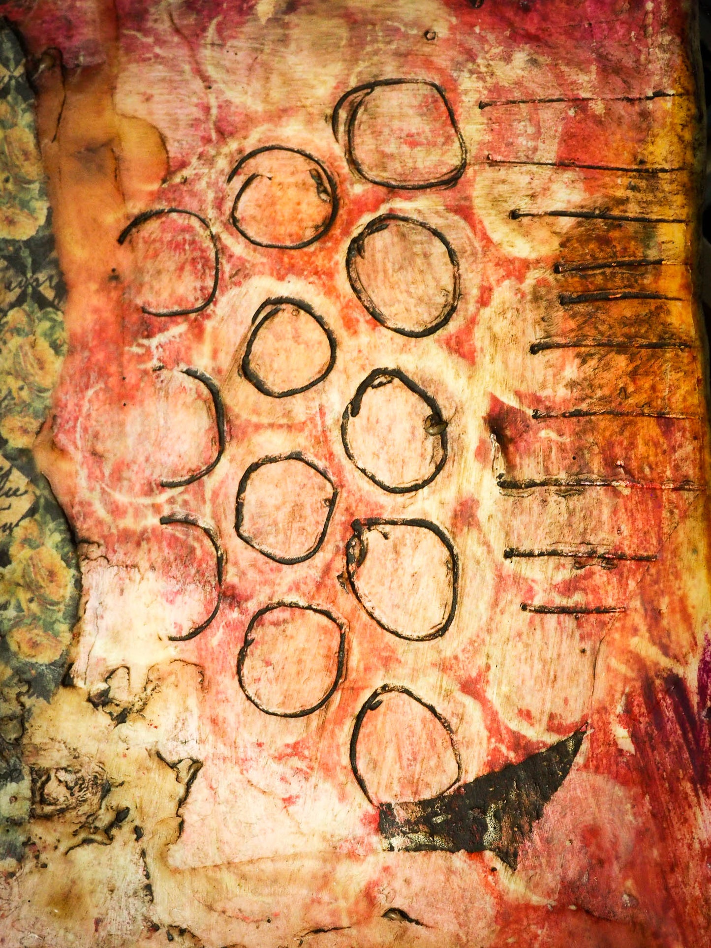 Original beeswax art journal by Danita Art