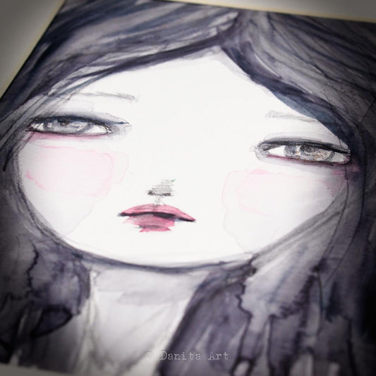 Fading in the rain, Original Art by Danita Art