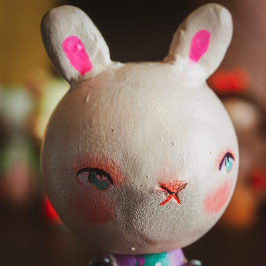 KUMIKO - An original handmade wooden kokeshi art doll by Danita, Miniature Dolls by Danita Art